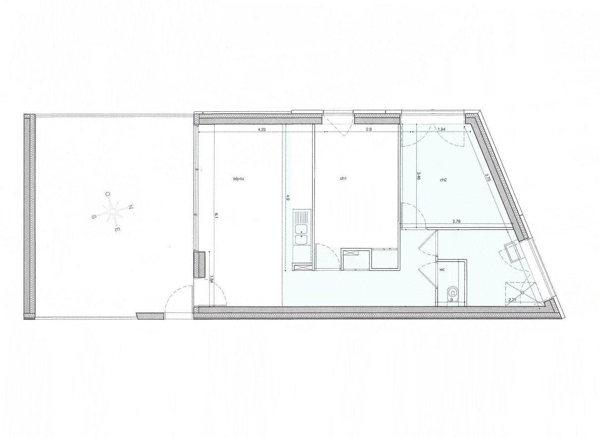 Vente Appartement 3&nbsp;Pièces 70&nbsp;m² Bègles