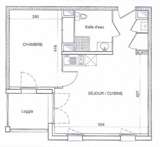 Vente Appartement 2&nbsp;Pièces 42&nbsp;m² Mérignac